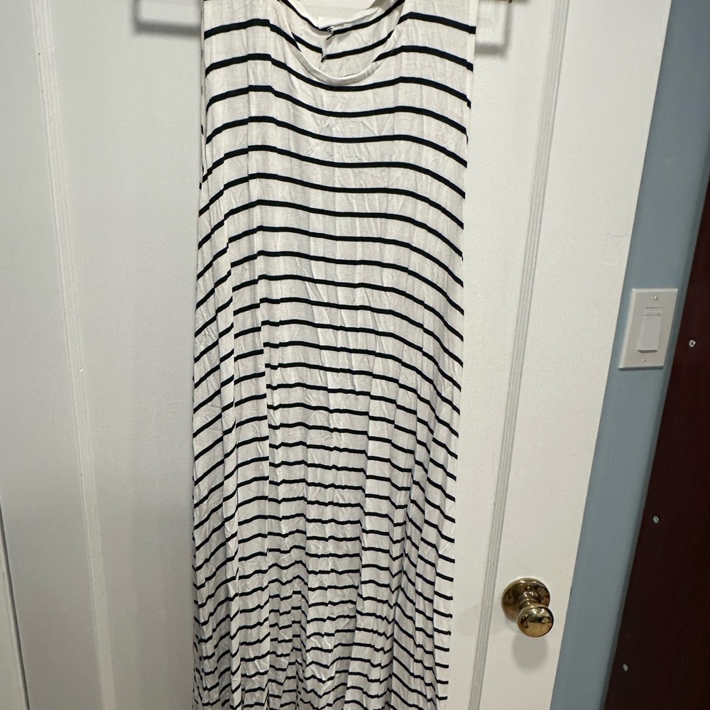 Melrose and Market Black and White Striped Dress